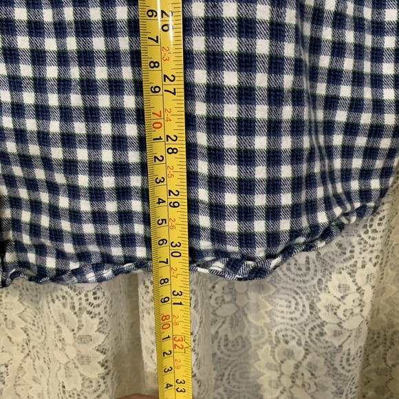 Drake Clothing Mens Large Blue Flannel Check Button up Shirt‎ Short Sleeve - Picture 6 of 9